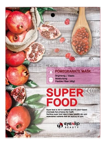 Маска тканевая EYENLIP SUPER FOOD POMEGRANATE MAS 23мл
