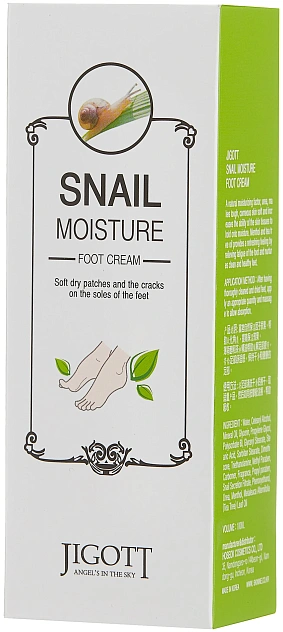 Крем для ног увлажняющий с улиткой JIGOTT SNAIL MOISTURE FOOT CREAM, 100 мл