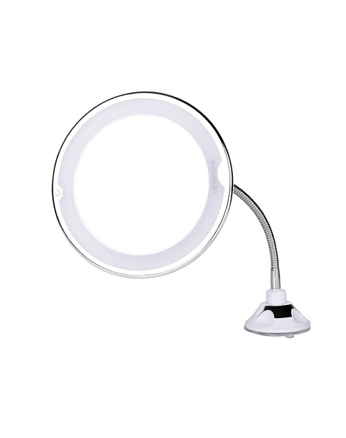 LM209 Зеркало косметологич.10x с подсветкой, на гибкой штанге и присоске Gezaton