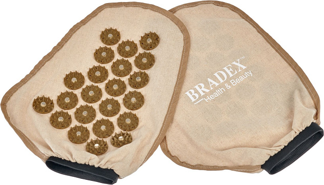 Варежки массажные акупунктурные с магнитами НИРВАНА "BRADEX"